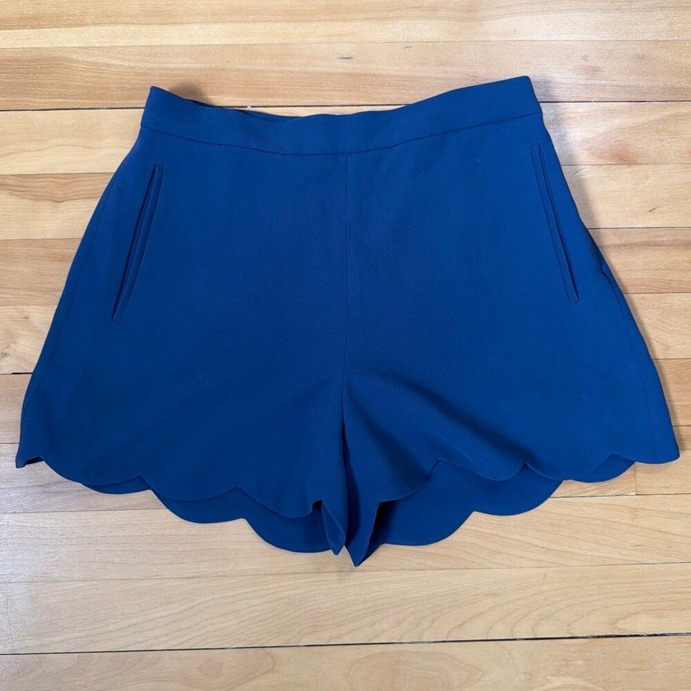 Wilfred Size 6 Dark Muted Blue High Rise Scalloped Hem Shorts